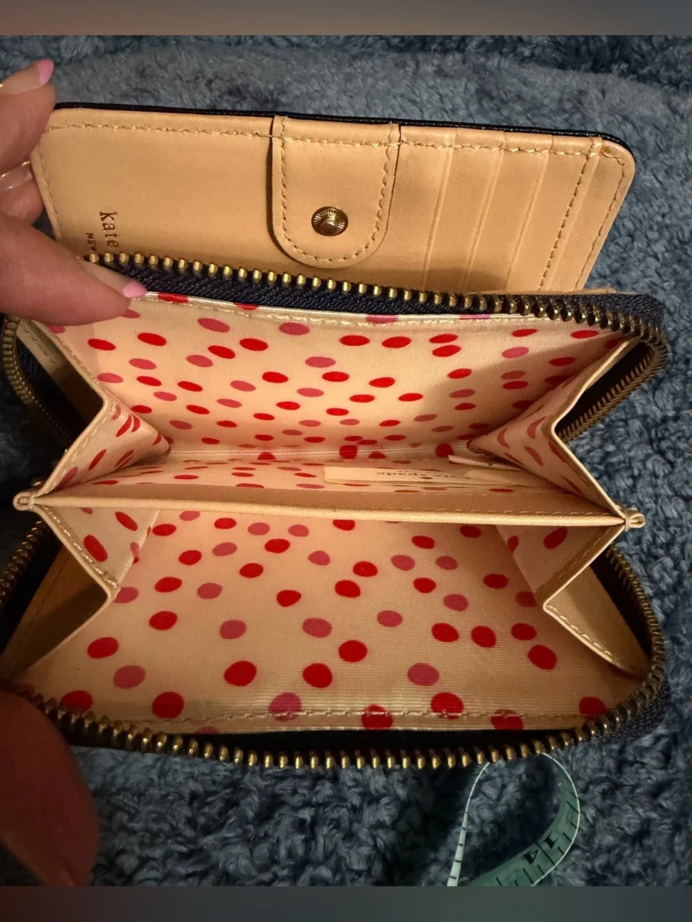 Kate Spade New York compact bifold wallet in deep navy